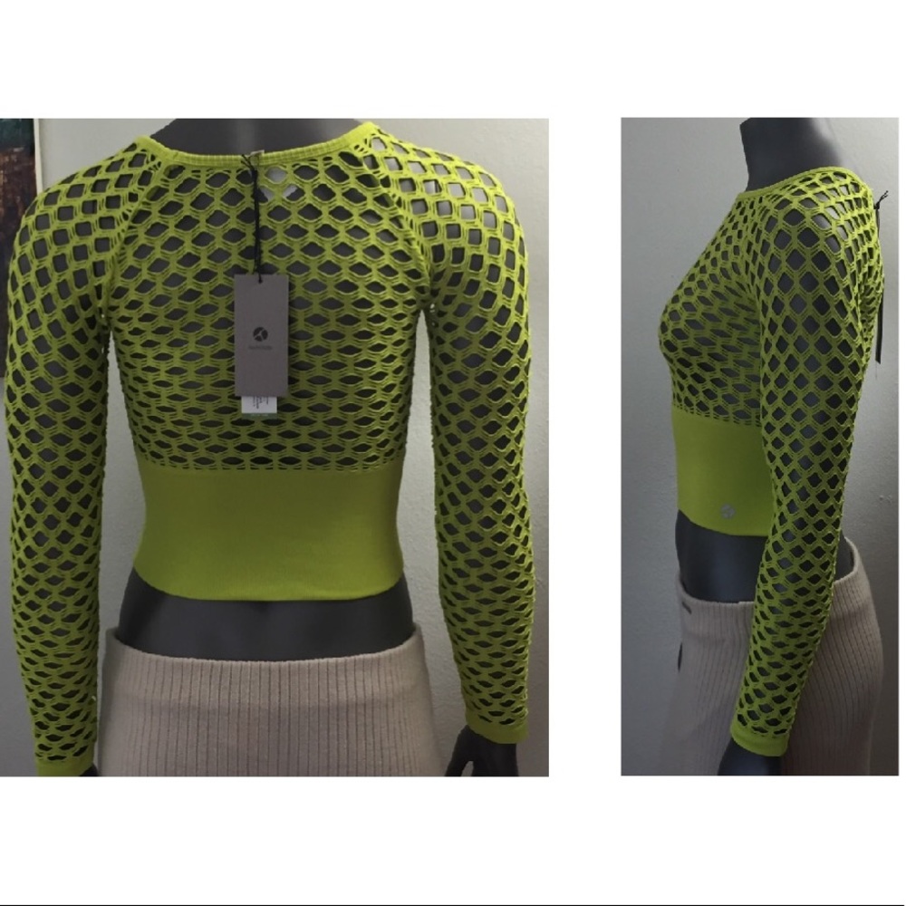 NWT - Avocado Mesh Crop Top - Sz M/L - Picture 3 of 10